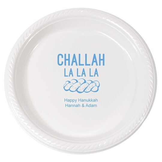 Challah La La La Plastic Plates